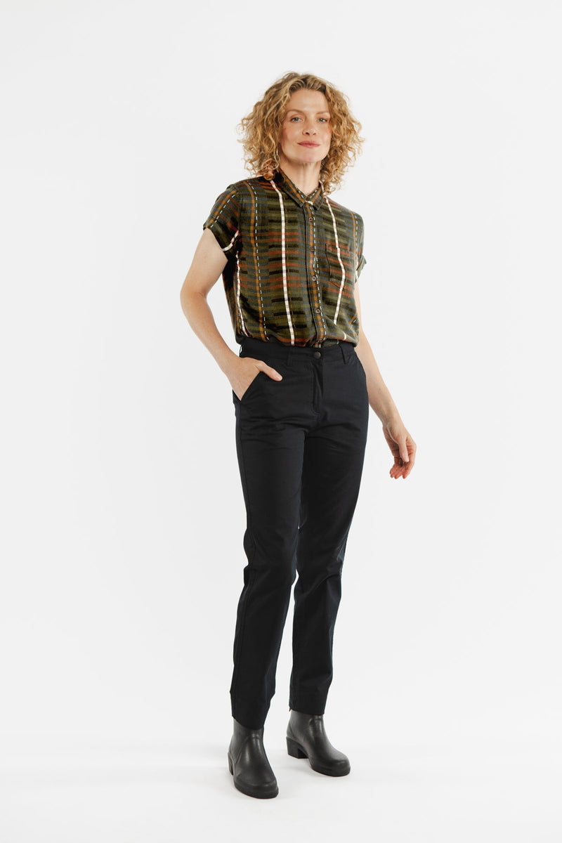 Bea Shirt / Olive Stripe