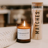 Farmhouse Soy Candle - Amber Jar - 11 oz