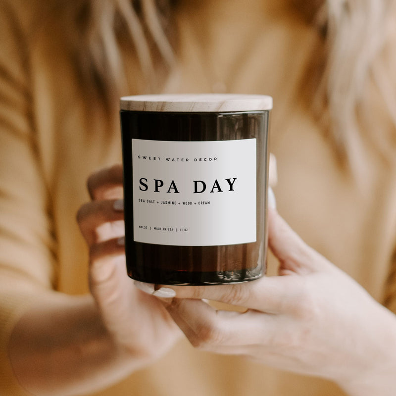 Spa Day Soy Candle - Amber Jar - 11 oz