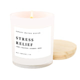 Stress Relief Soy Candle - White Jar - 11 oz