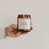 Hello Pumpkin Soy Candle - Amber Jar - 9 oz