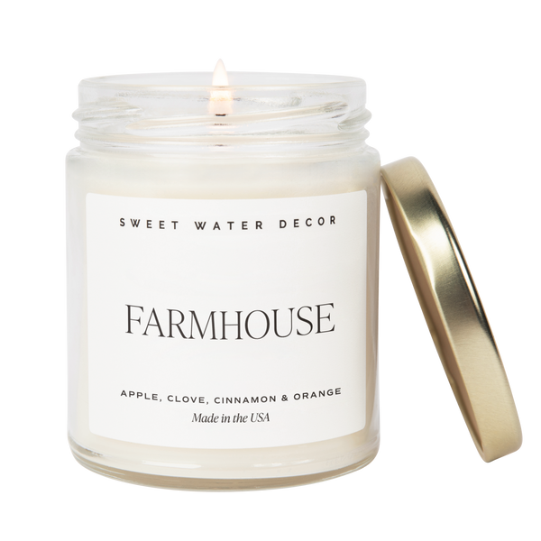 Farmhouse Soy Candle - Clear Jar - 9 oz