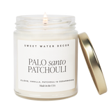 Palo Santo Patchouli Soy Candle - Clear Jar - 9 oz