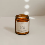 Stress Relief Soy Candle - Amber Jar - 9 oz