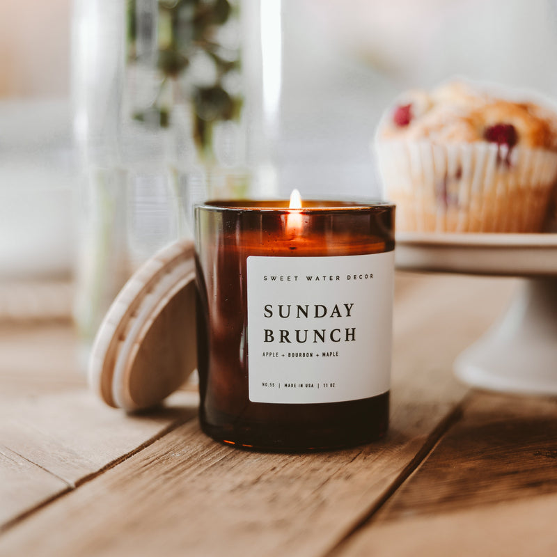 Sunday Brunch Soy Candle - Amber Jar - 11 oz