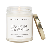 Cashmere and Vanilla Soy Candle - Clear Jar - 9 oz