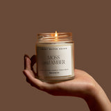 Moss and Amber Soy Candle - Clear Jar - 9 oz