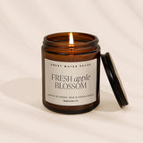 Fresh Apple Blossom Soy Candle - Amber Jar - 9 oz