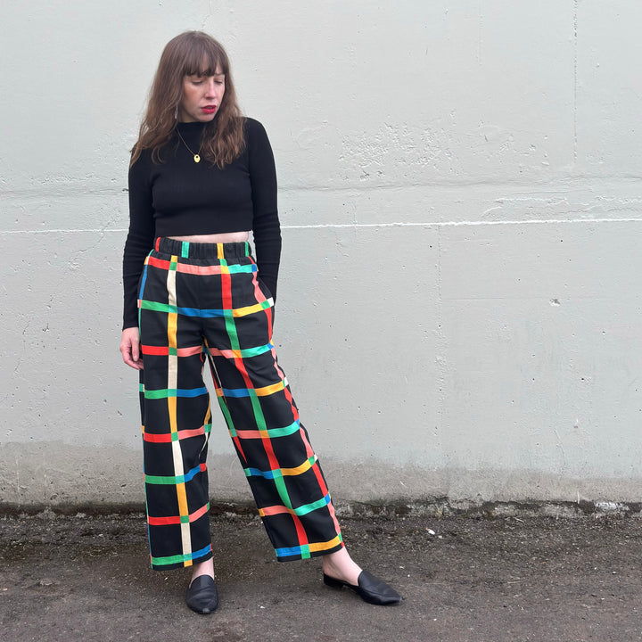 Stevie Pant - Chunky Windowpane Black