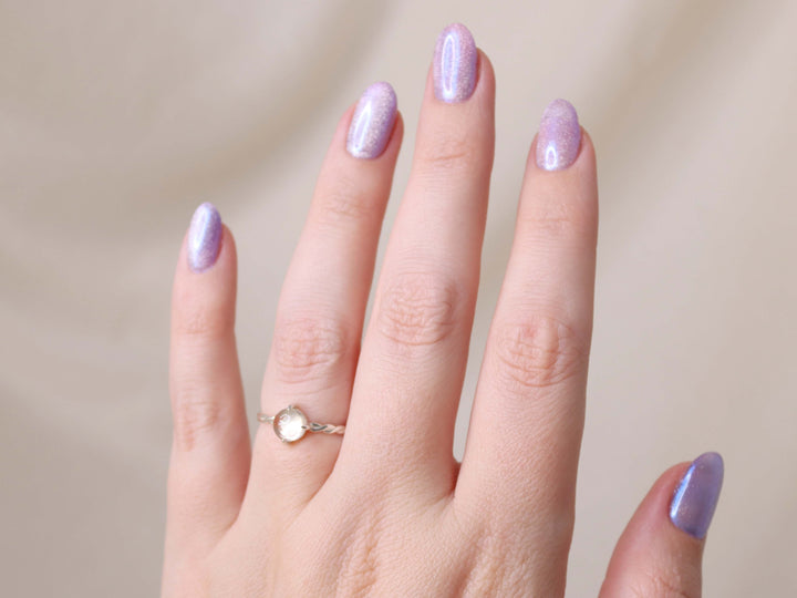 Circe Ring - Champagne Oregon Sunstone