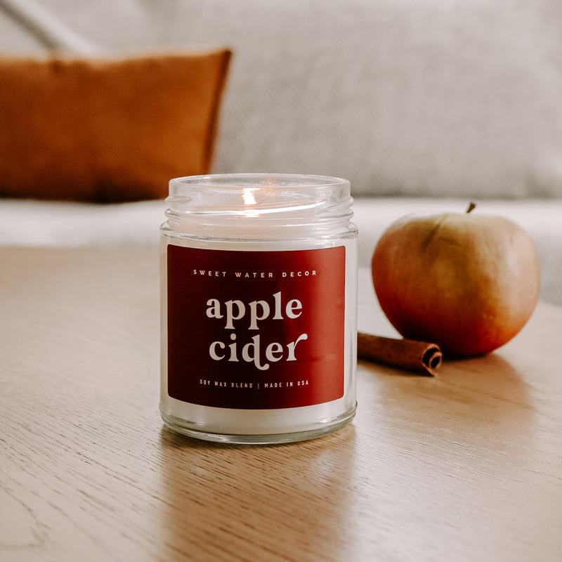 Apple Cider Soy Candle - Clear Jar - 9 oz