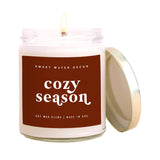 Cozy Season Soy Candle - Clear Jar - 9 oz