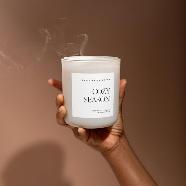 Cozy Season Soy Candle - Tan Matte Jar - 15 oz