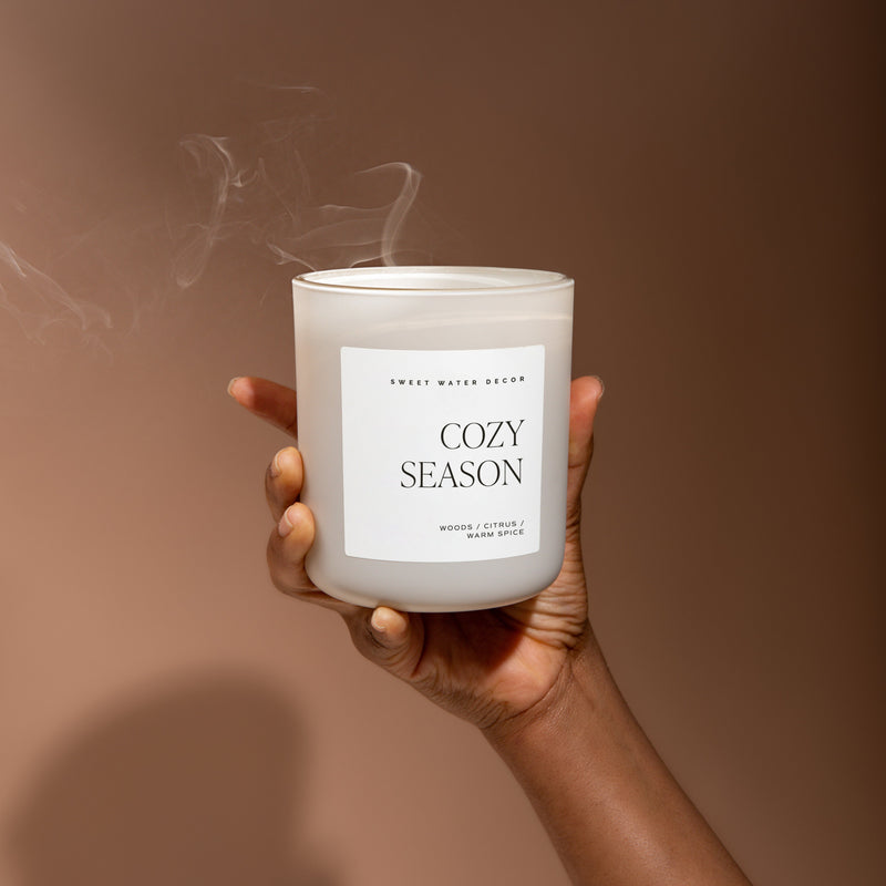 Cozy Season Soy Candle - Tan Matte Jar - 15 oz