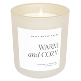 Warm and Cozy Soy Candle - Tan Matte Jar - 15 oz