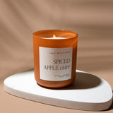 Spiced Apple Cider Soy Candle - Orange Matte Jar - 15 oz