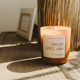 Spiced Apple Cider Soy Candle - Orange Matte Jar - 15 oz