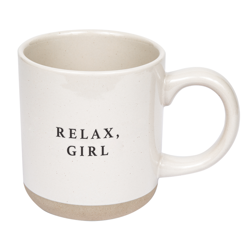 Relax, Girl 14oz. Stoneware Coffee Mug