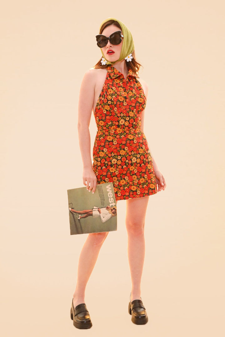 Cecilia Mini-Dress in Marigold