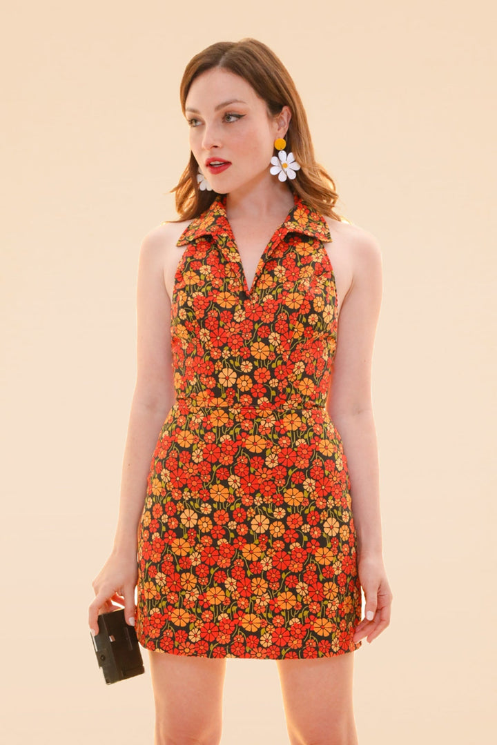 Cecilia Mini-Dress in Marigold