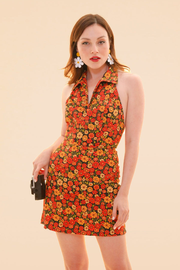 Cecilia Mini-Dress in Marigold