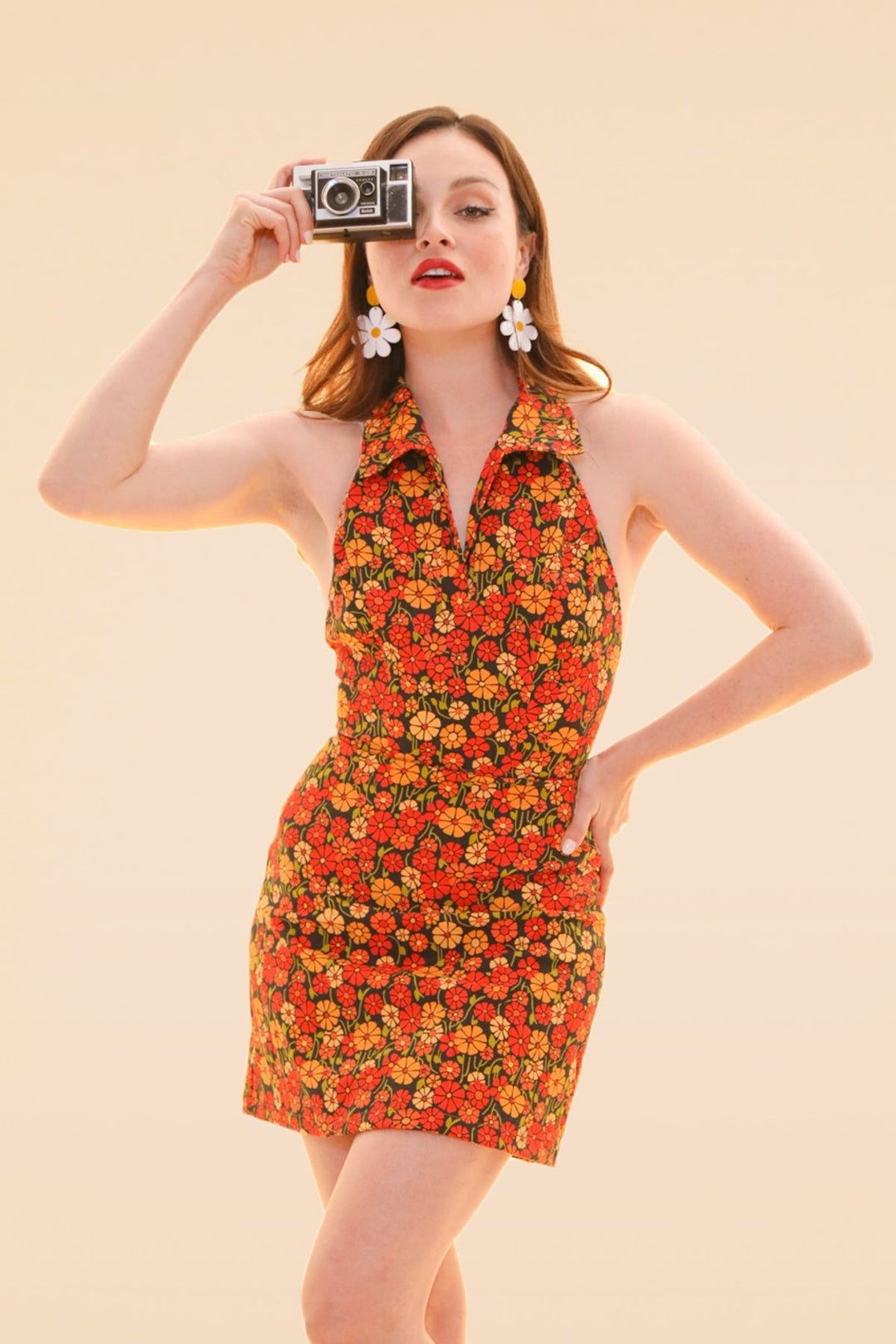 Cecilia Mini-Dress in Marigold