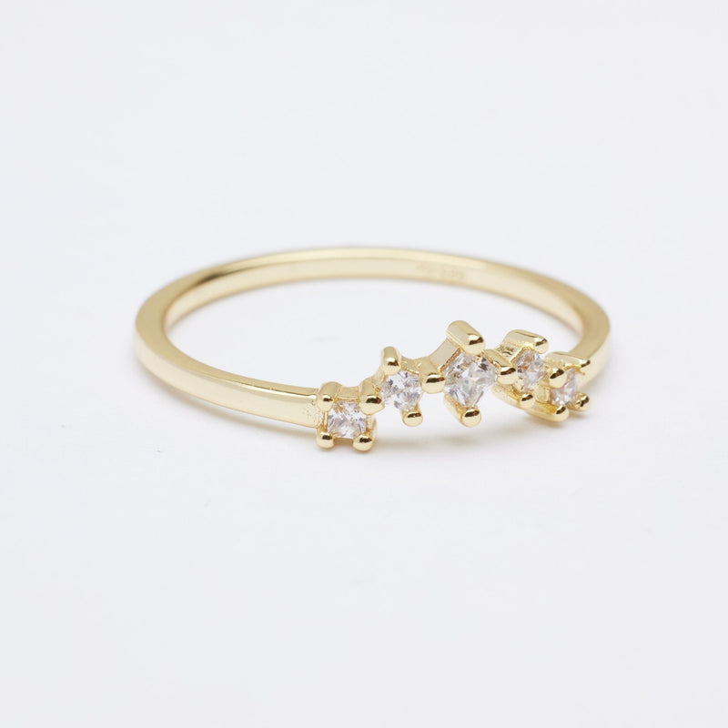 Cher Tiara Crown Gold Nested Ring