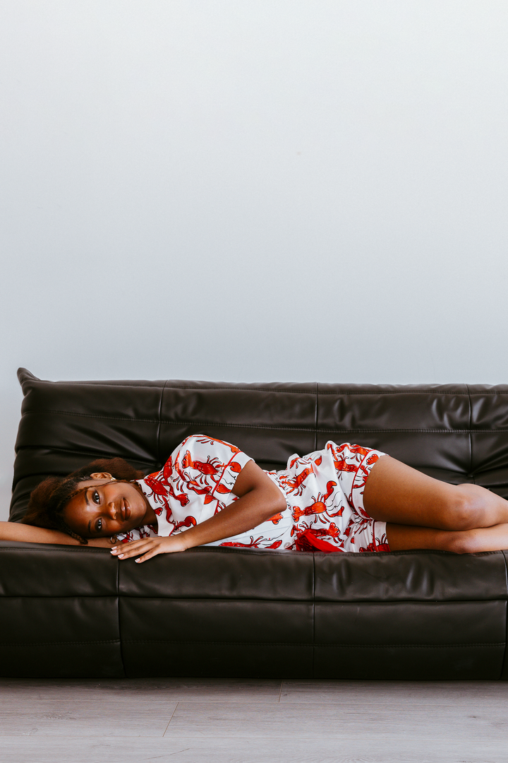 Coastal Crustacean Satin Pajamas