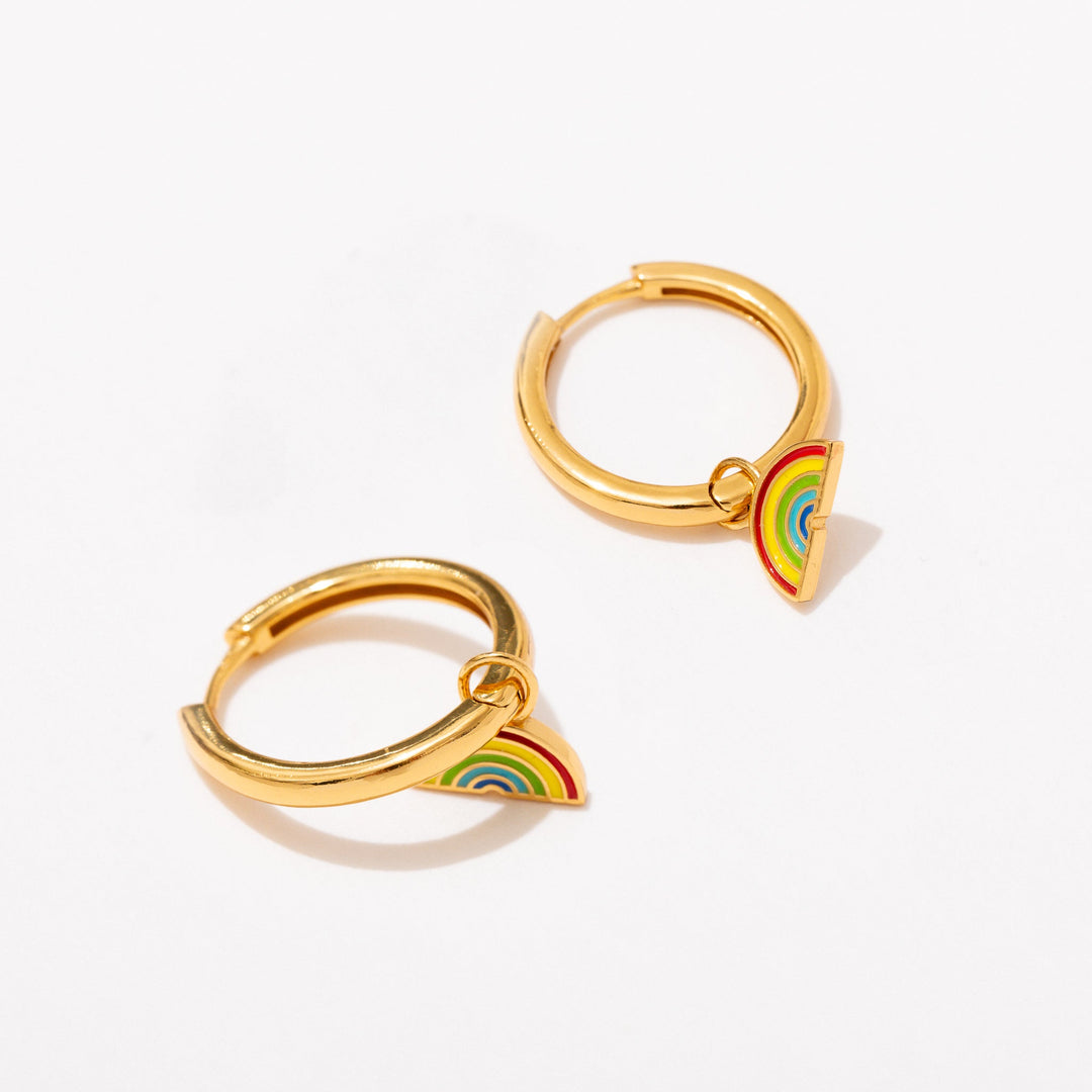 Rainbow Charm Earrings