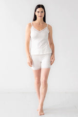 Cotton Camisole with lace trim