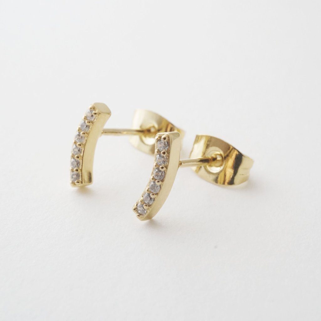 Crystal Arc Earrings