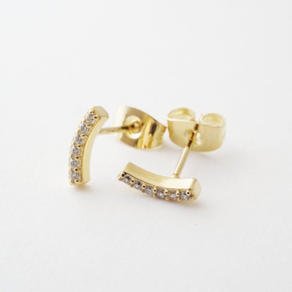 Crystal Arc Earrings