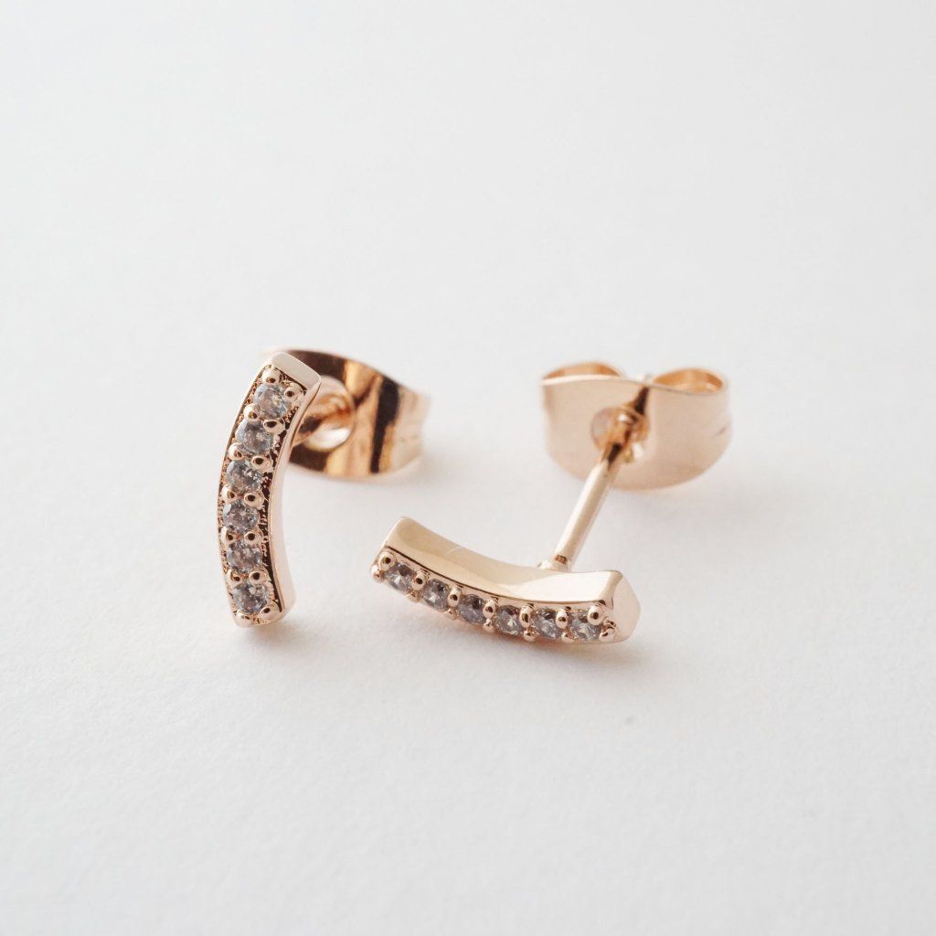Crystal Arc Earrings