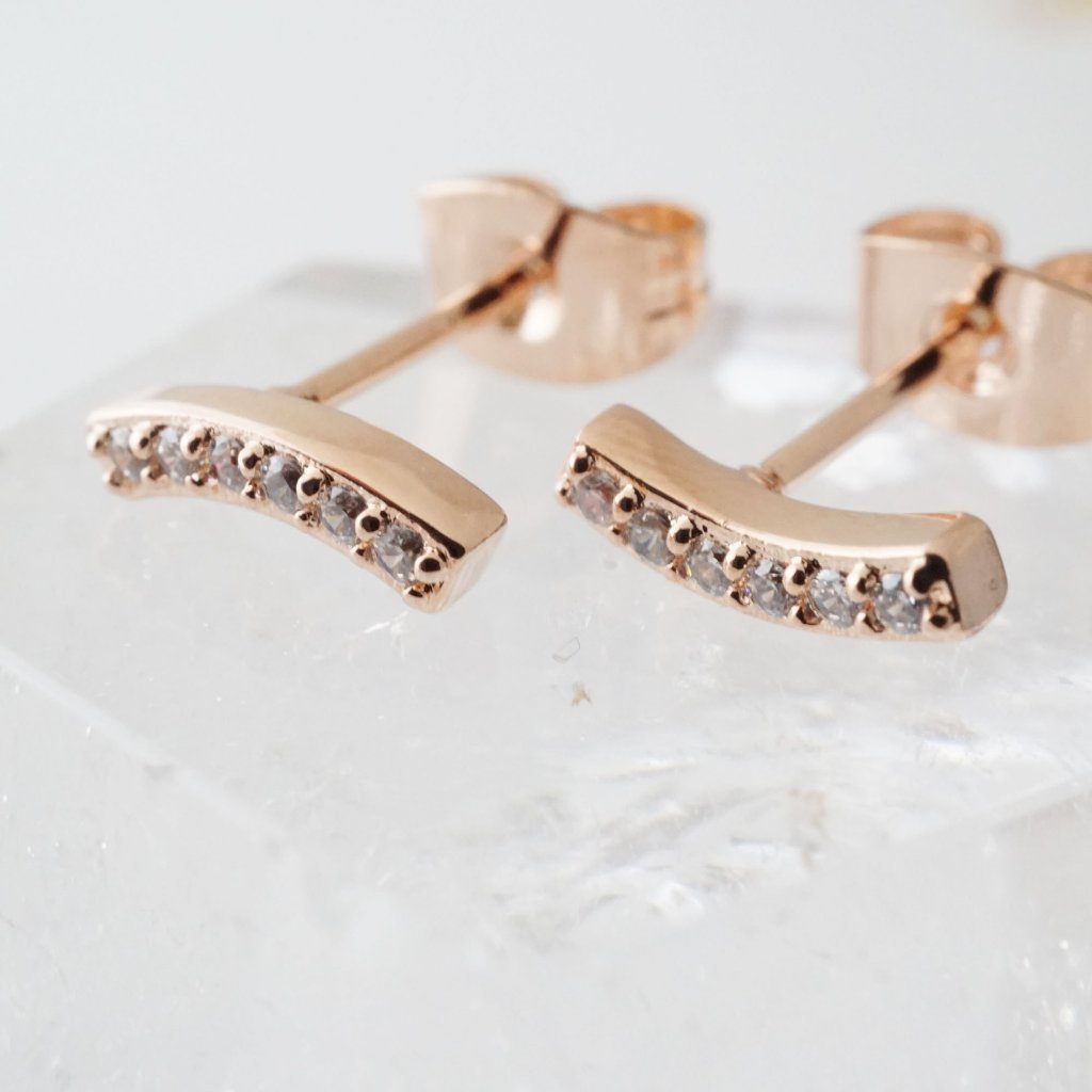 Crystal Arc Earrings