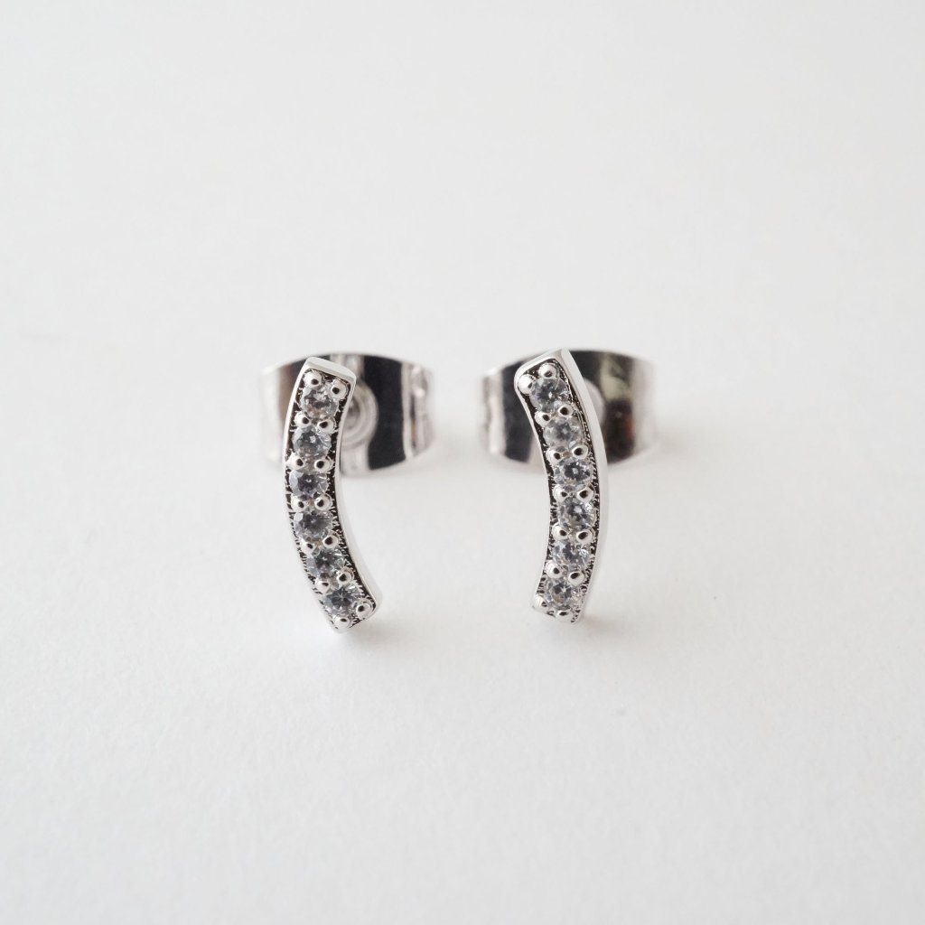 Crystal Arc Earrings