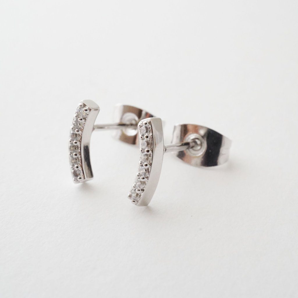 Crystal Arc Earrings