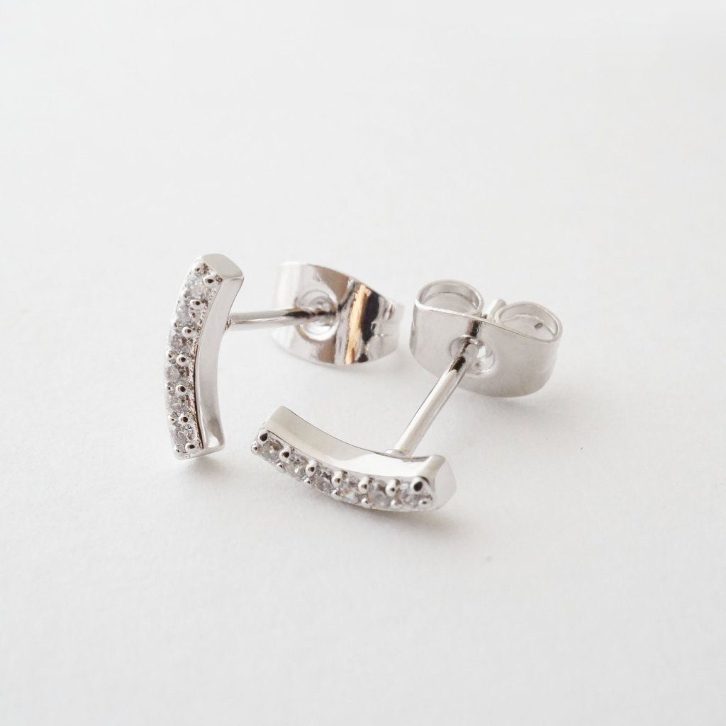Crystal Arc Earrings