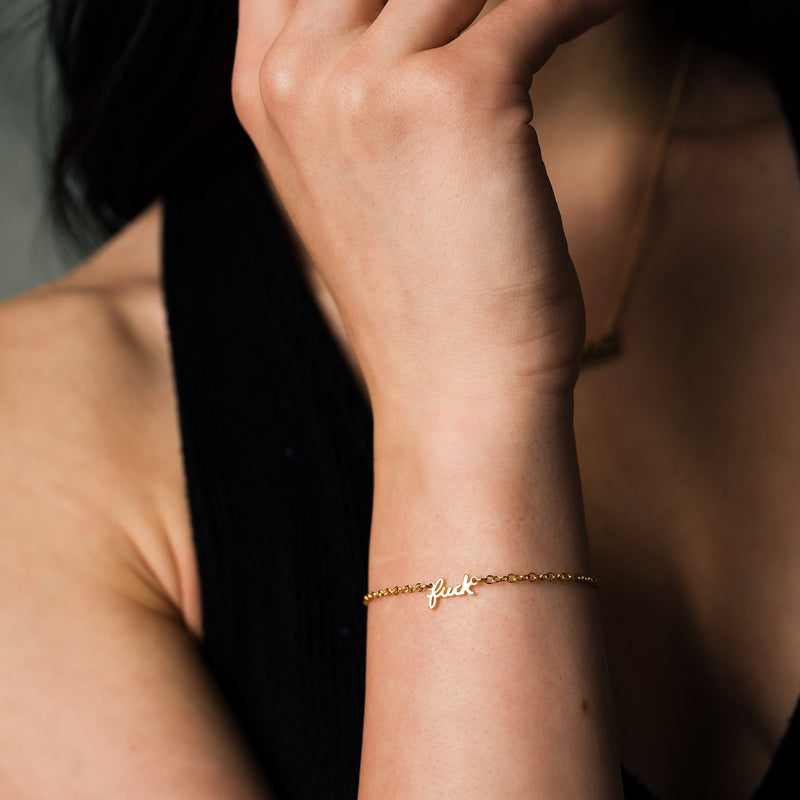Fuck Script Bracelet