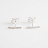 Skinny Midi Crystal Bar Earrings