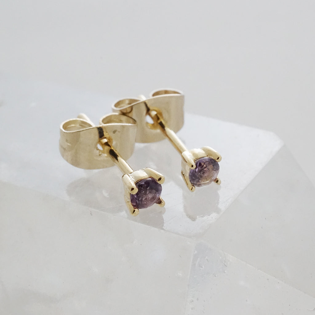 Tiny Birthstone Studs