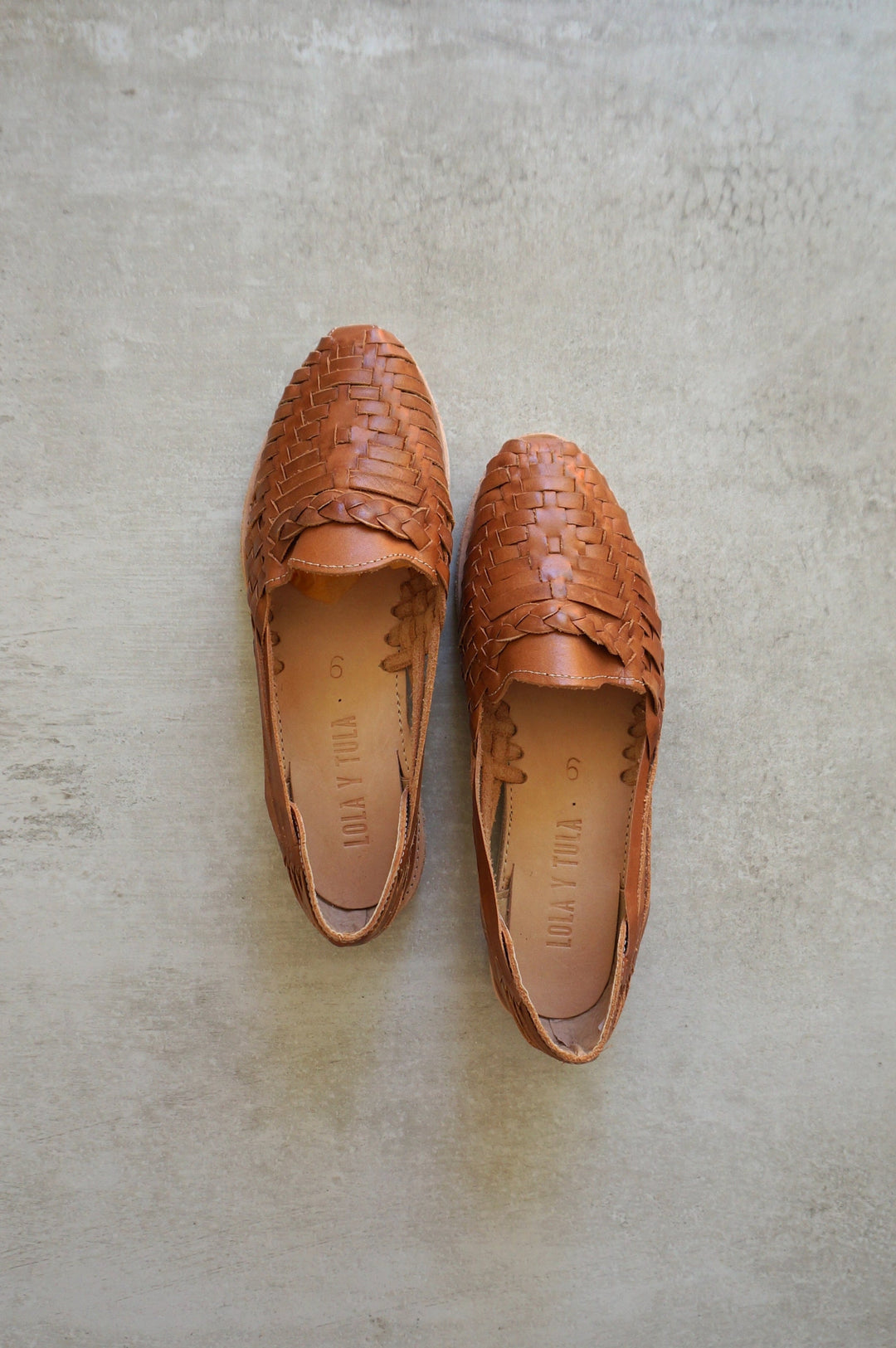 CAMEL LEATHER HUARACHE