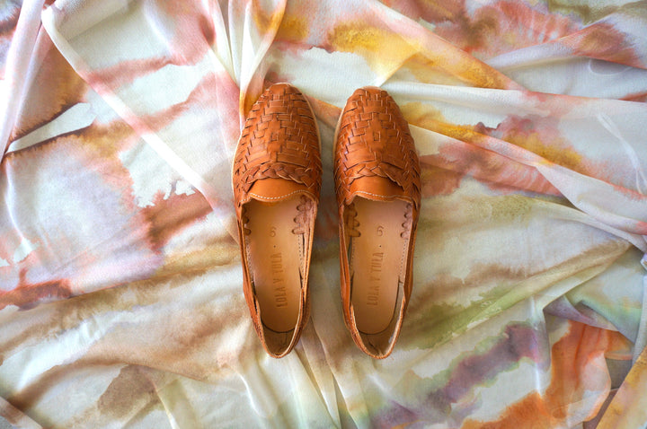 CAMEL LEATHER HUARACHE