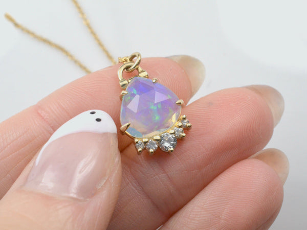 Opal Halo Necklace