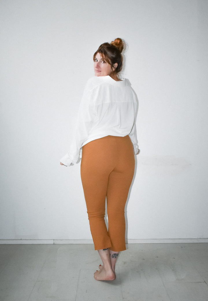 Doppel Pant in Camel Rib