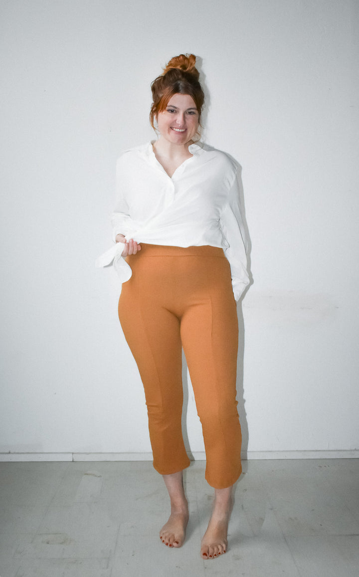Doppel Pant in Camel Rib