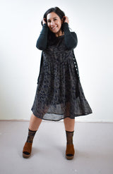 Florence Dress in Ultra Blue Geo Chiffon