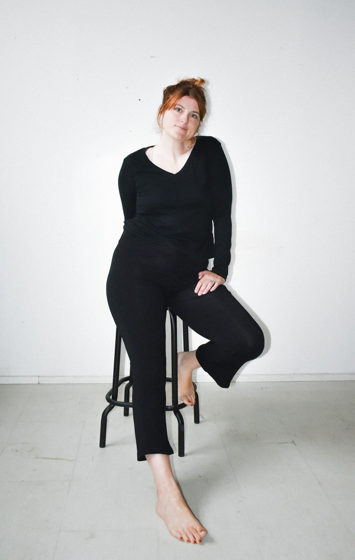 Doppel Pant in Onyx Knit