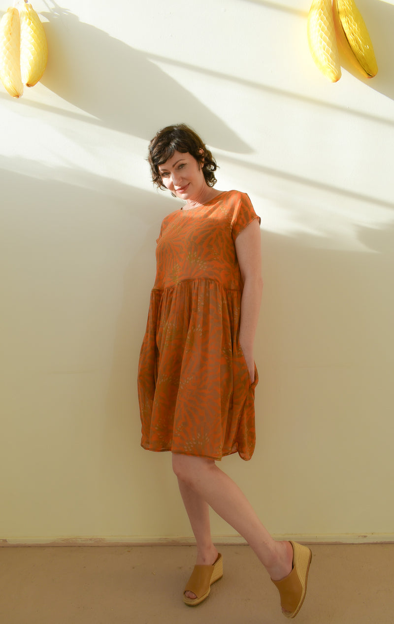 Florence Dress in Sunburst Leonotis