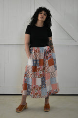Eva Midi Skirt in Patchwork