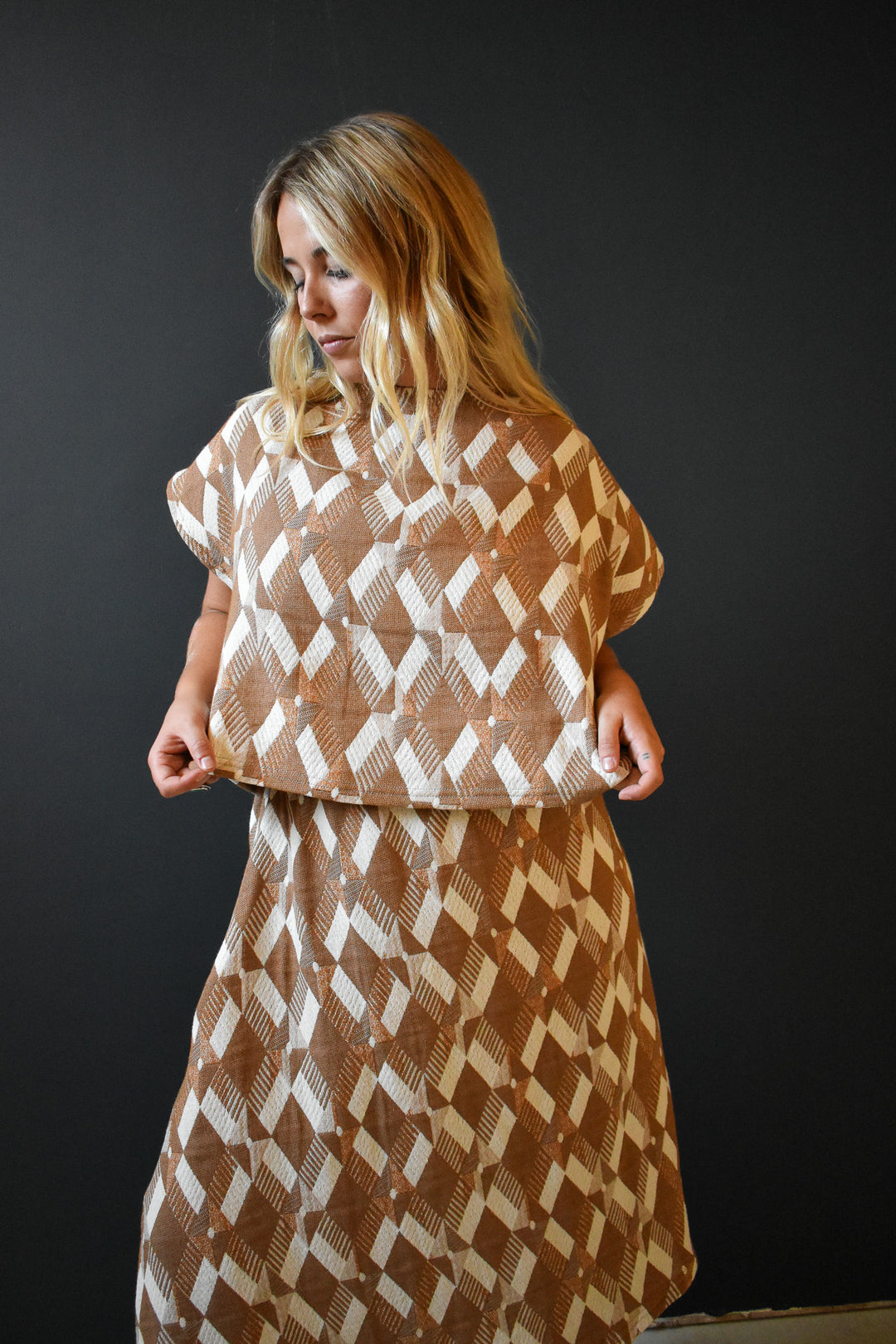 Quilted Flounce Crop